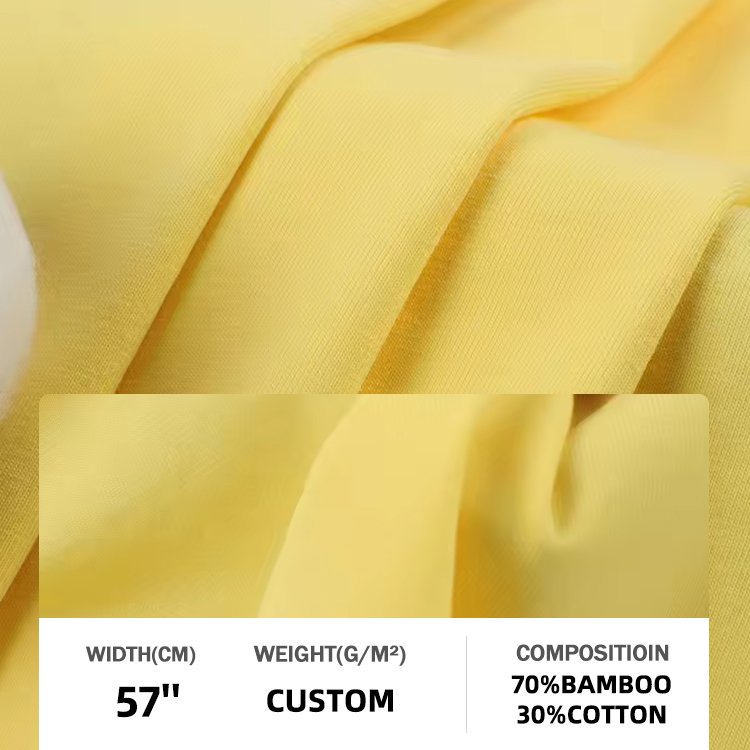Wholesale Eco-friendly high quality bamboo cotton fabric knit soft comfortable bamboo shirt fabric for sports garments