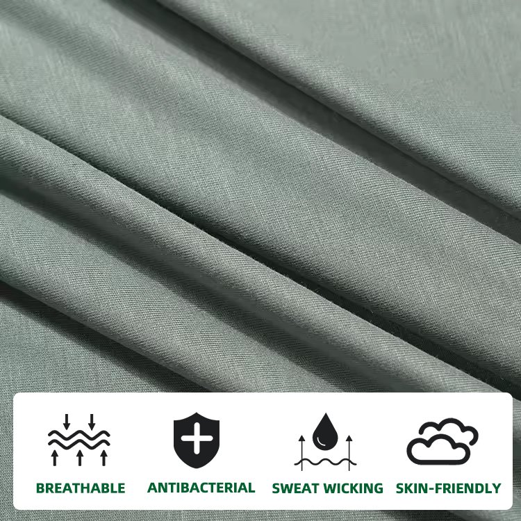 Wholesale Eco-friendly high quality bamboo cotton fabric knit soft comfortable bamboo shirt fabric for sports garments