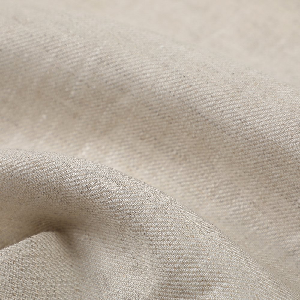 Factory Wholesale Direct Sale Solid Color Twill Style Heavyweight Pure Linen Black-out Woven Garment Fabric