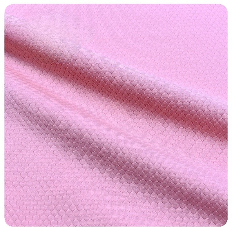 Wholesale white recycled polyester honeycomb mesh sports jersey fabric for sportswear football jersey sublimation printing
