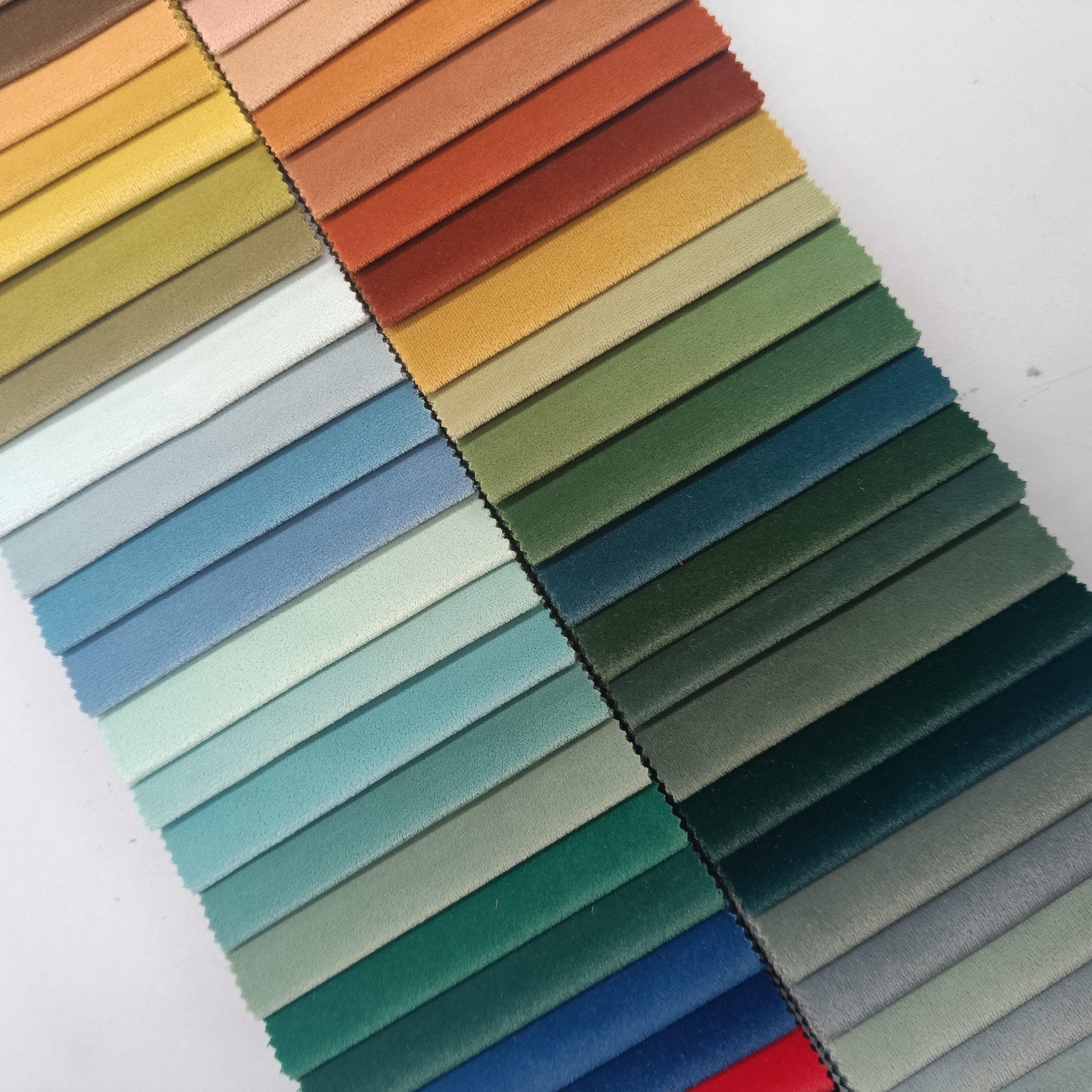 100% polyester knitted plain velvet soft No Shinning Microfiber Mosha velvet sofa fabric for home upholstery hot sales