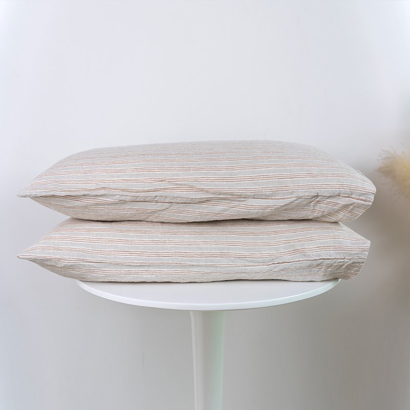 New color stripe king size full queen double twin custom french prewashed pure linen bed sheets duvet cover sheet