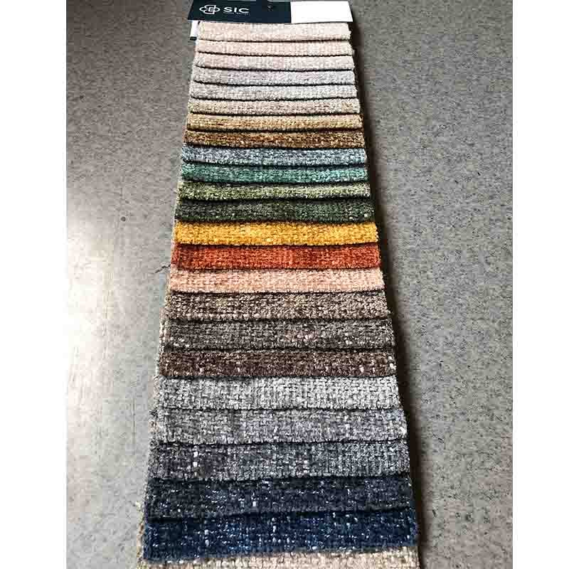 Multicolor Solid 410gsm Upholstery Home Textile Linen Look Curtain Sofa Chenille Fabric