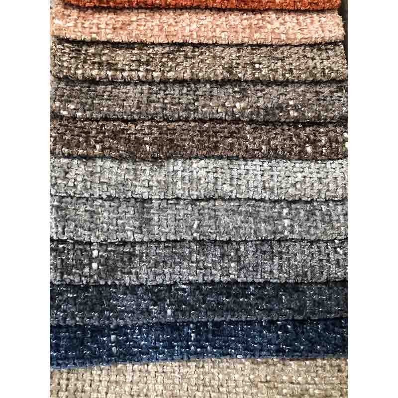 Multicolor Solid 410gsm Upholstery Home Textile Linen Look Curtain Sofa Chenille Fabric