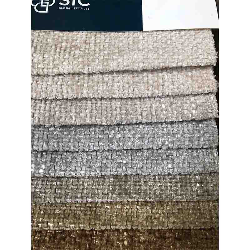 Multicolor Solid 410gsm Upholstery Home Textile Linen Look Curtain Sofa Chenille Fabric
