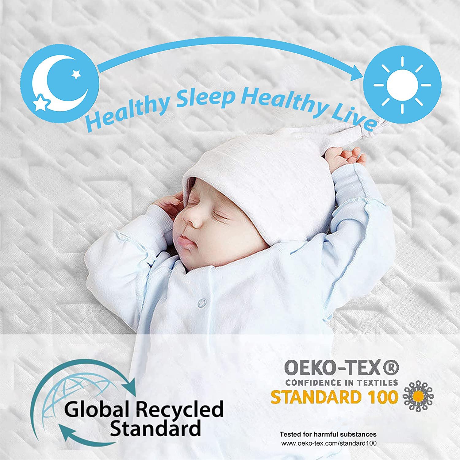 Waterproof Mattress Protector Queen Ultra Cooling Bamboo Fabric Mattress Cover Hypoallergenic Premium Knit Breathable Noiseless