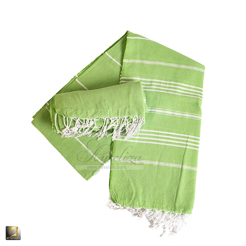 Stylish Peshtemal Wholesale Turkish Cotton Towels with Logo Custom Print Fabric Sand Free Fast Drying Multipurpose Durable Fouta