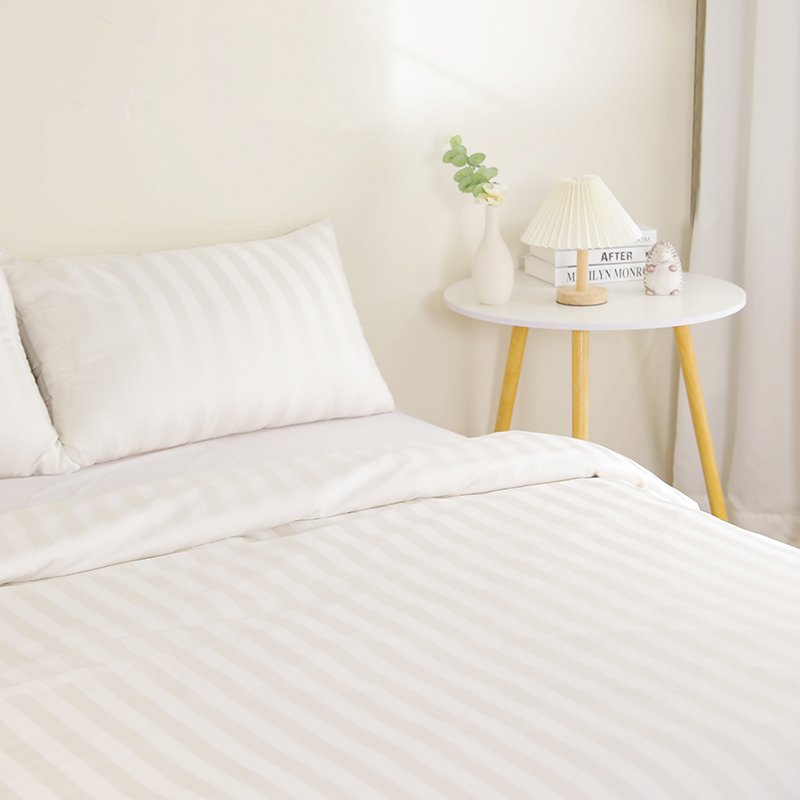 100% bamboo bedding set with OEKO-TEX Class 1 certification Eco-friendly striped style bamboo sheets for home and hotel