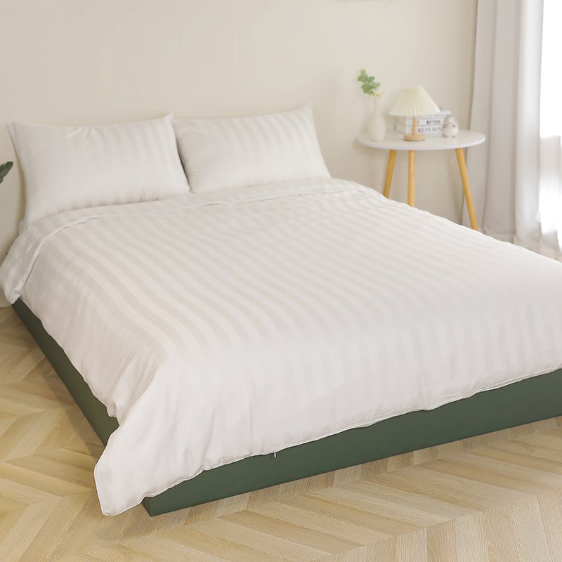 100% bamboo bedding set with OEKO-TEX Class 1 certification Eco-friendly striped style bamboo sheets for home and hotel