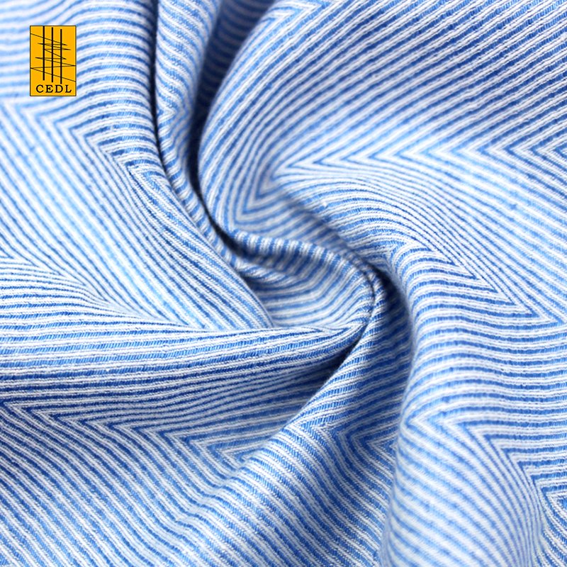 Popular Yarn Dyed Natural 52%Linen 48%Cotton Stripe Herringbone Fabric for Suit Pants Home Textile