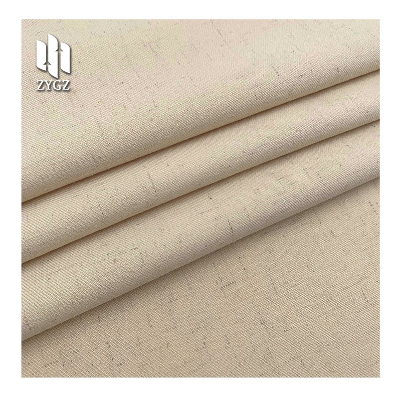 Elegant 87%Polyester 7%Linen 6%Spandex Stretch Fashion Fabric Wholesale for Autumn Women's Dress Clothing T-shirt