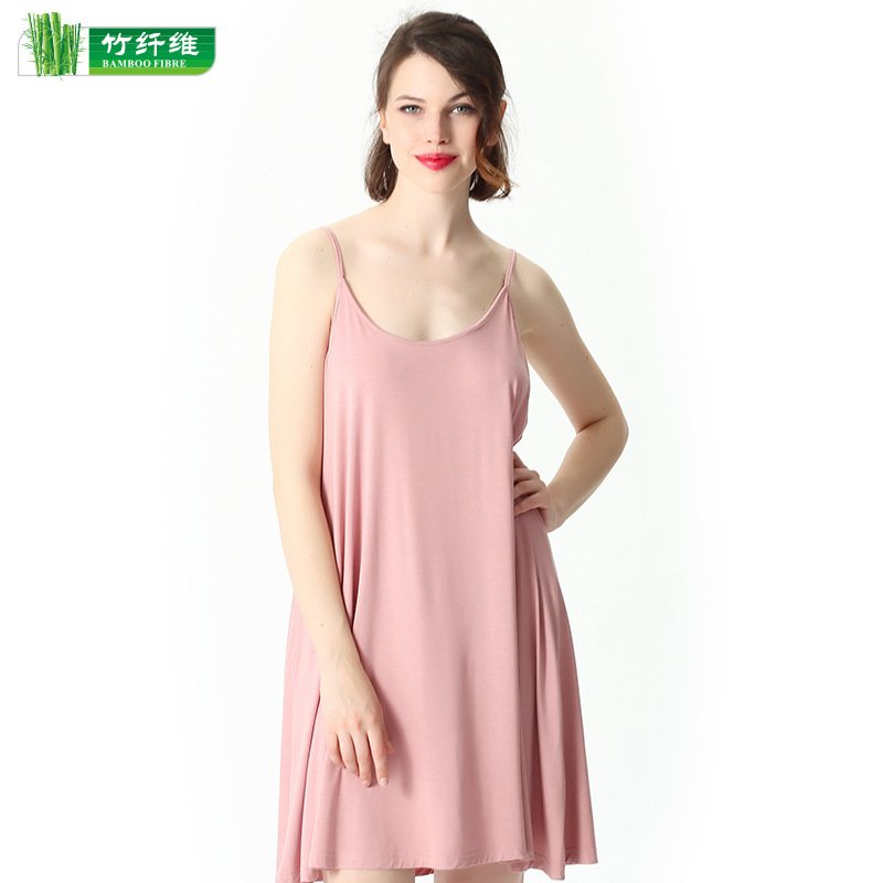 8XL Custom Wholesale Sexy Deep V neck Backless Evening Dress Women Nightdress Cotton Bamboo Nightgown