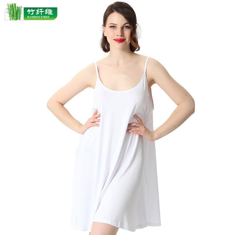 8XL Custom Wholesale Sexy Deep V neck Backless Evening Dress Women Nightdress Cotton Bamboo Nightgown