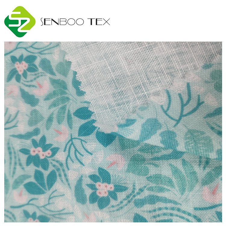 Custom Printed 150gsm 100% Linen Fabric Floral Design for Bags & Dresses Woven & Breathable Home Textiles