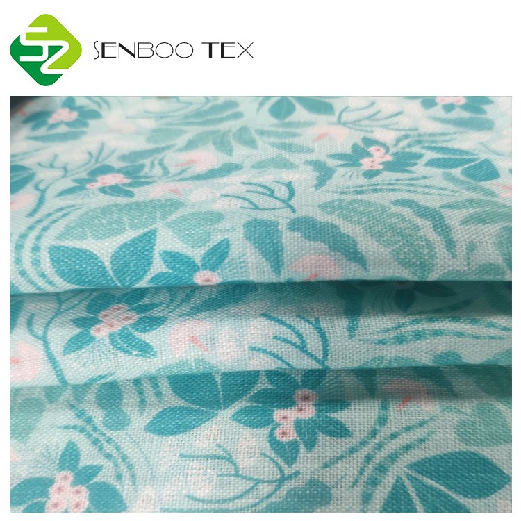 Custom Printed 150gsm 100% Linen Fabric Floral Design for Bags & Dresses Woven & Breathable Home Textiles