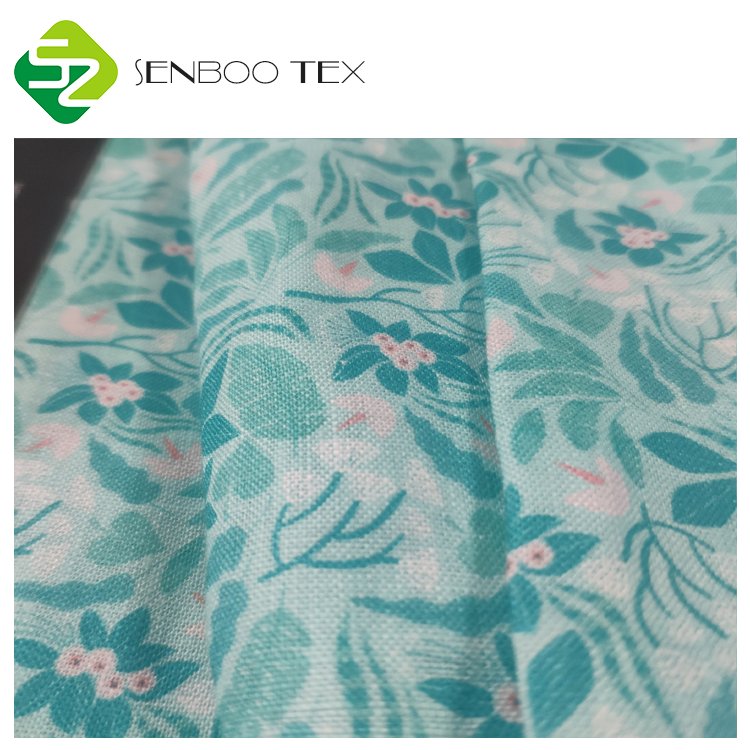 Custom Printed 150gsm 100% Linen Fabric Floral Design for Bags & Dresses Woven & Breathable Home Textiles