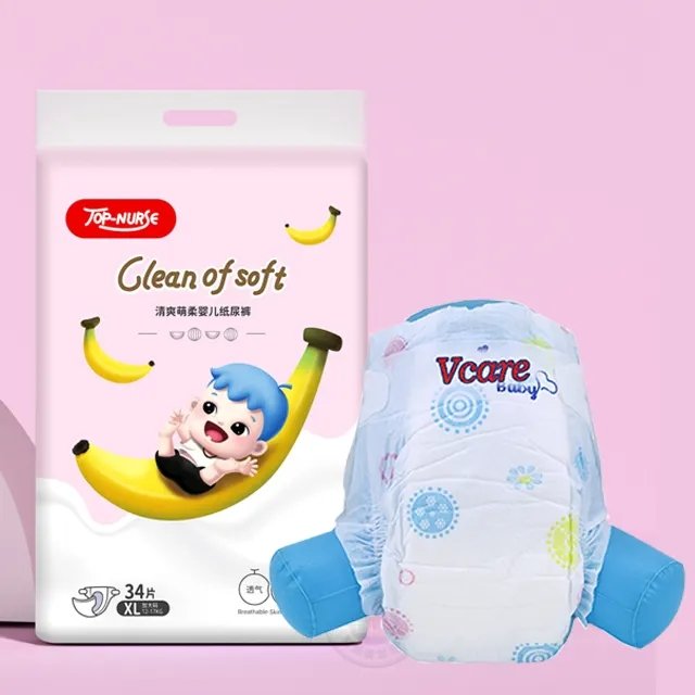 OEM Manufacture eco biodegradable 100% bamboo fiber disposable baby nature nappies diapers in stock