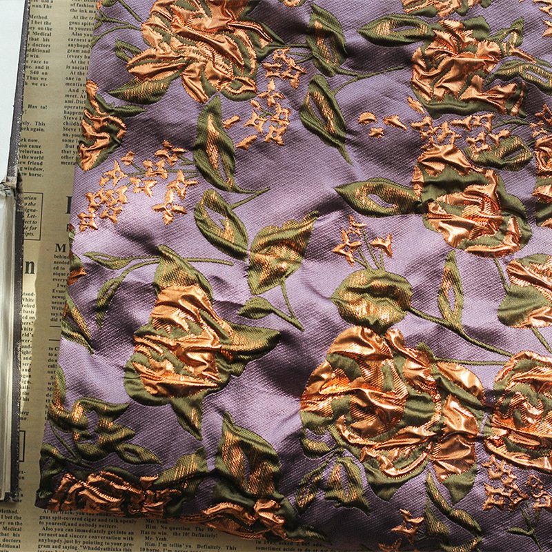 3D FLOWER 100%polyester woven customize fashion yarn dyed brocade jacquard fabrics for dress