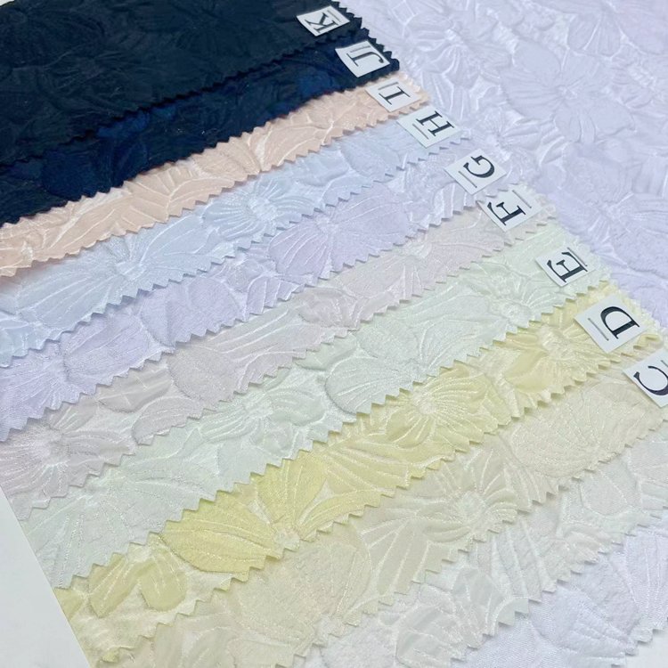 Nice design 100% polyester woven floral pattern 3d brocade jacquard fabric for lady dress shirting