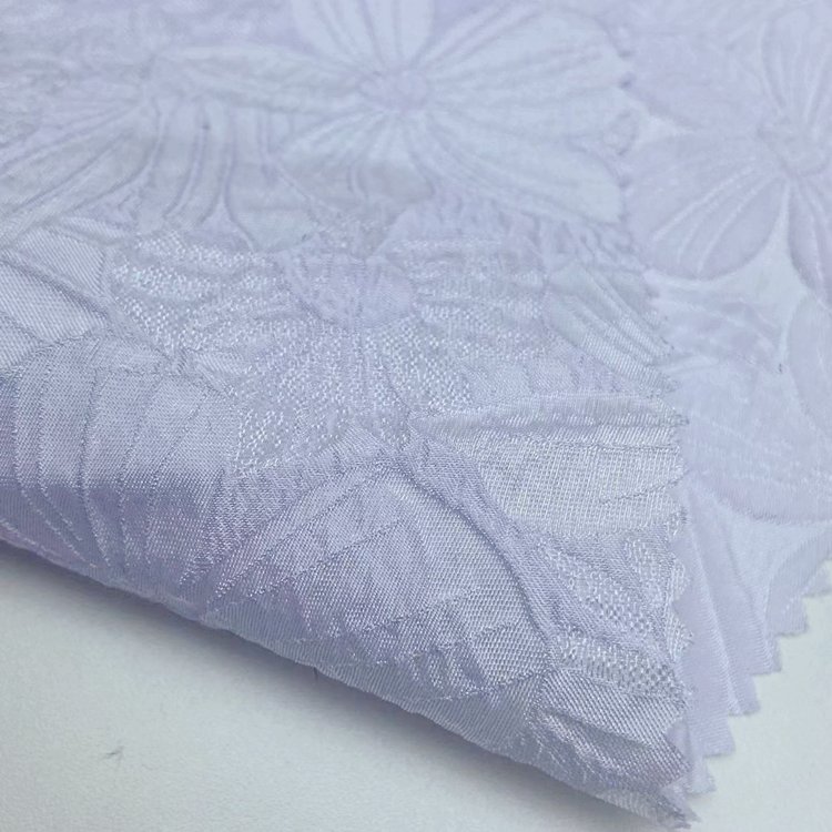 Nice design 100% polyester woven floral pattern 3d brocade jacquard fabric for lady dress shirting