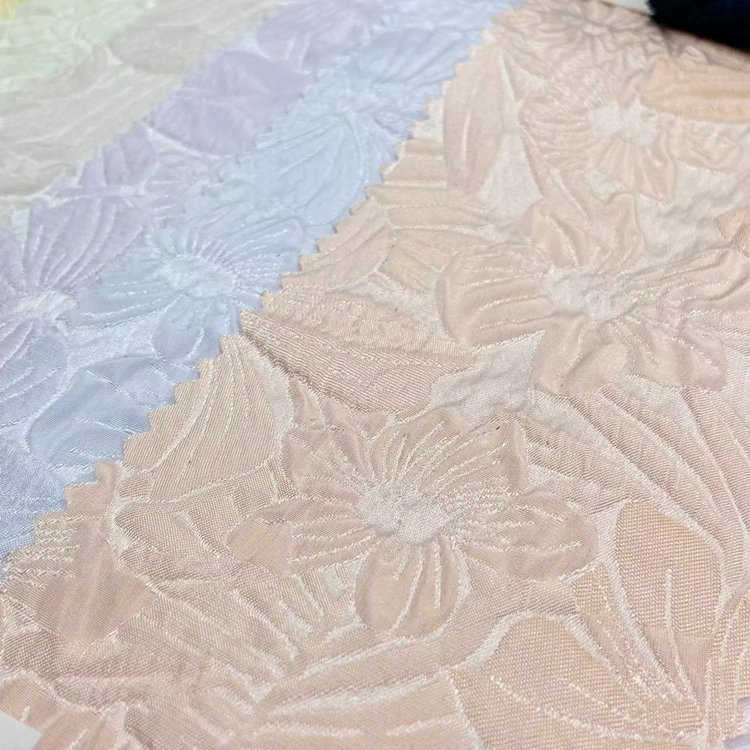 Nice design 100% polyester woven floral pattern 3d brocade jacquard fabric for lady dress shirting