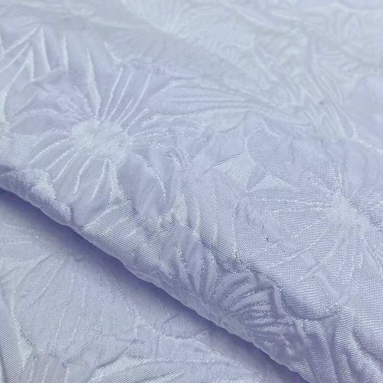 Nice design 100% polyester woven floral pattern 3d brocade jacquard fabric for lady dress shirting