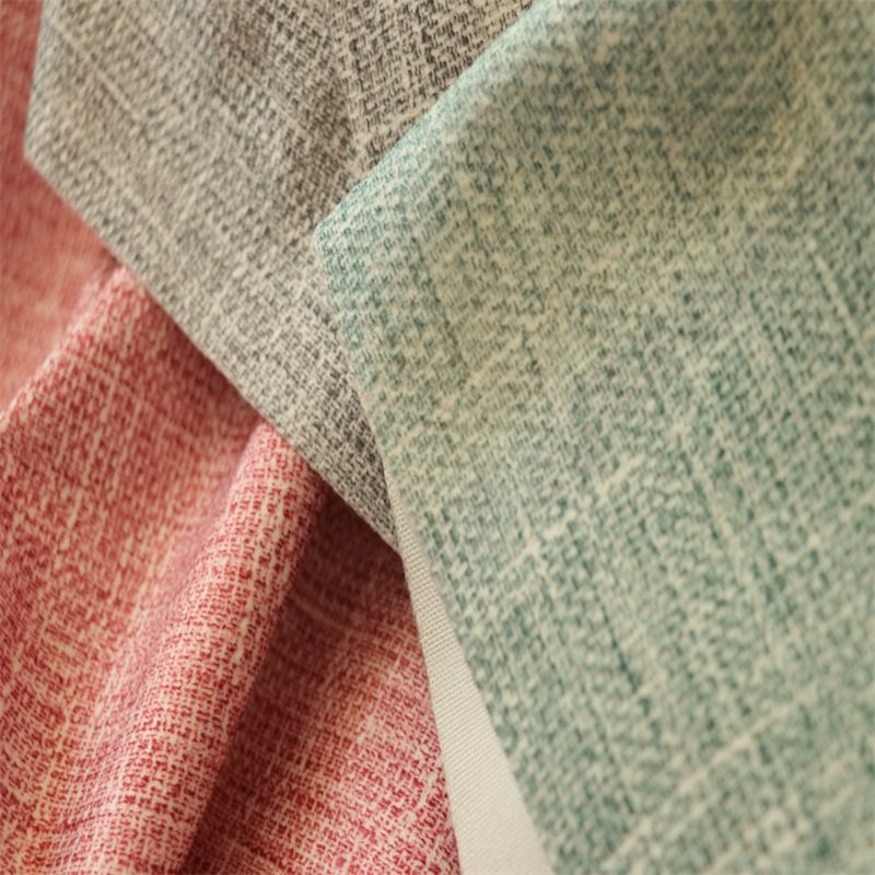 TC1 Looks Like Linen Warp Sofa Upholstery Custom Polyester Printed Knit Velvet Faux Linen Fabrics