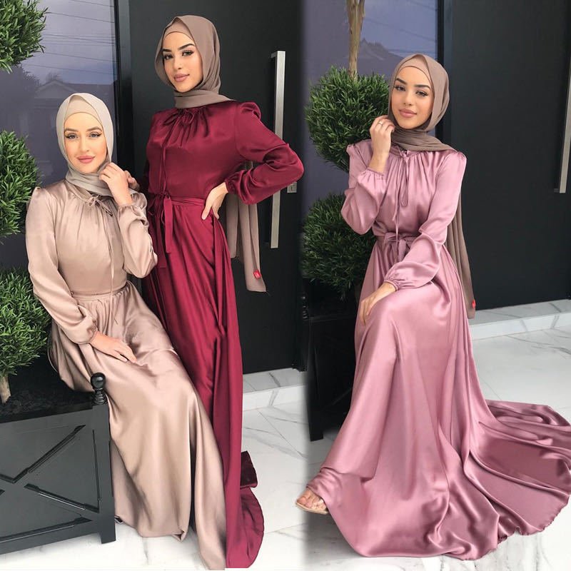 High quality polyester woven solid color soft and smooth satin fabric for women dress and garment