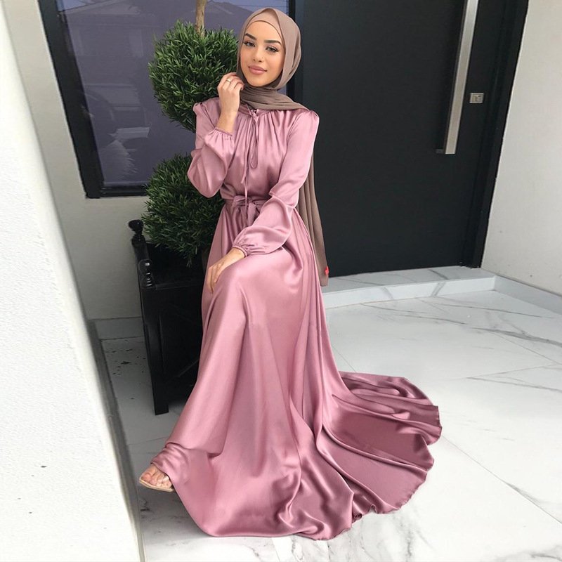 High quality polyester woven solid color soft and smooth satin fabric for women dress and garment