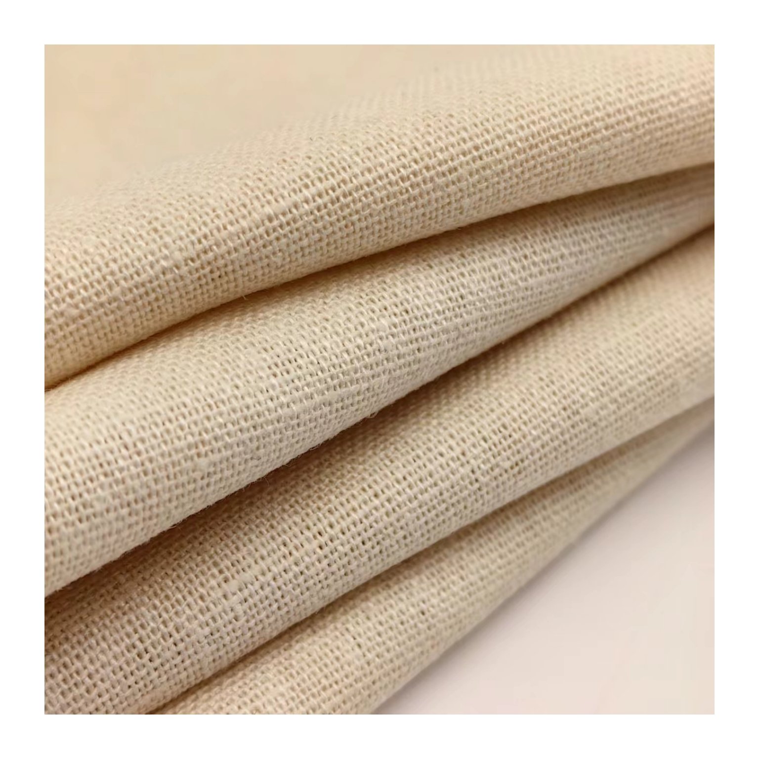 Natural Linen Fabric Plain Woven Fabric 5%Cotton 75%Rayon 20% Linen Plain eco-friendly fabric for clothing
