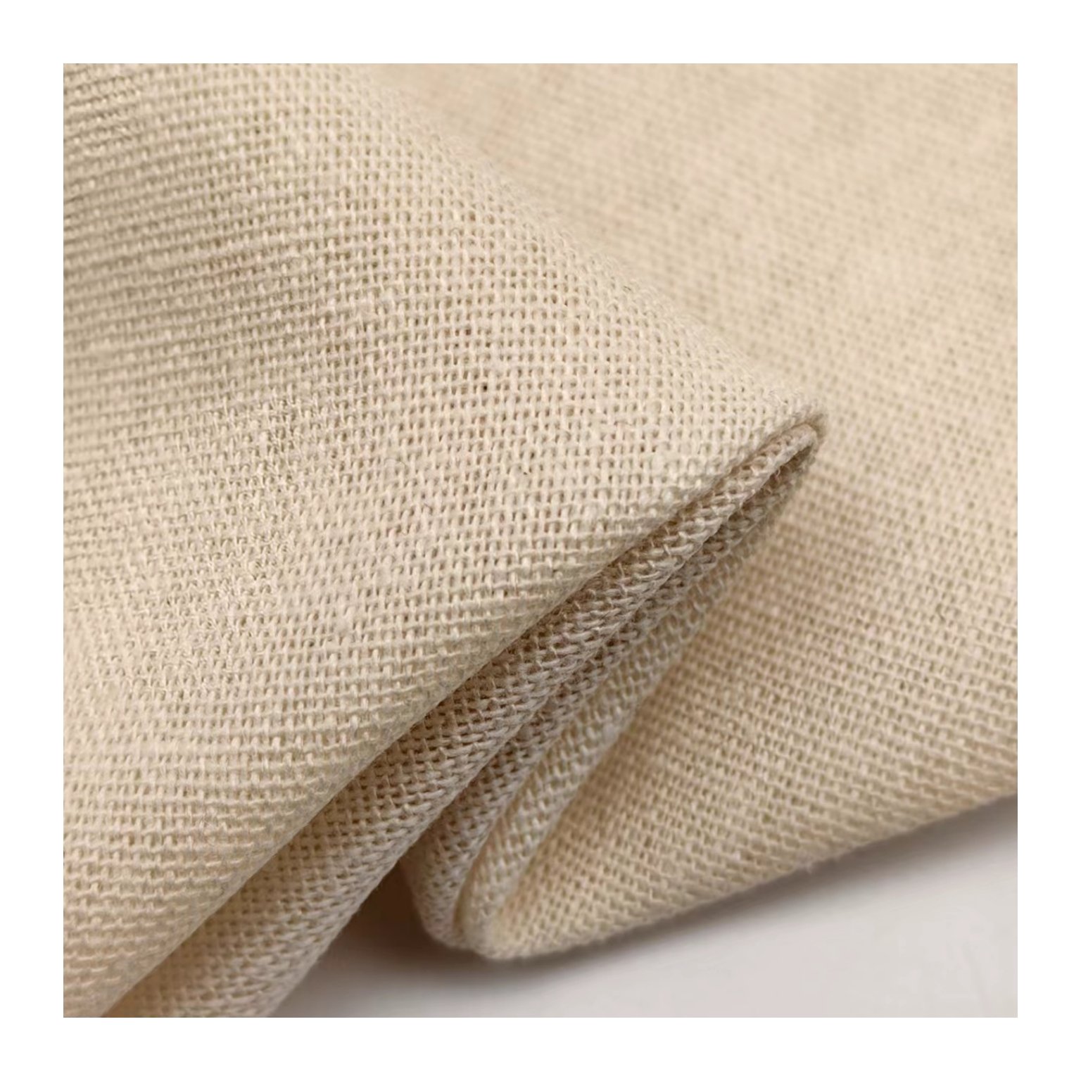 Natural Linen Fabric Plain Woven Fabric 5%Cotton 75%Rayon 20% Linen Plain eco-friendly fabric for clothing