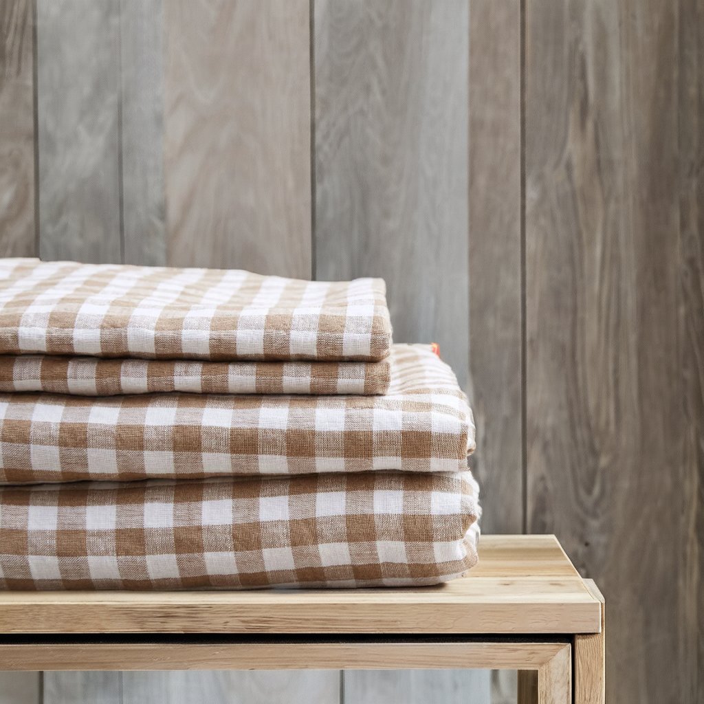 Wholesale Custom 255cm Wide Linen Roll Fabric High Quality 100% Linen Super Soft Grid Shirts Dresses Sofas Cars Home Girls