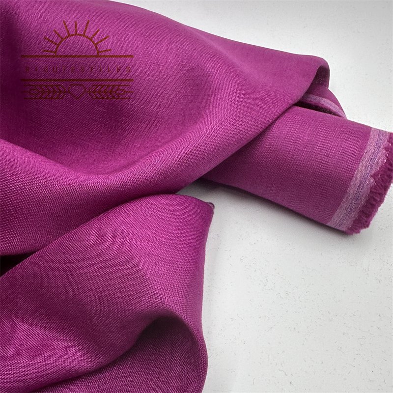 RIGU Textiles Pure Linen Fabric In Stock High Quality Solid Colors 100% Linen Fabric For Clothing