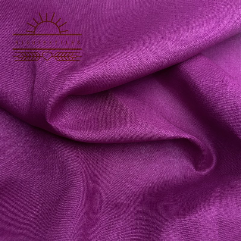 RIGU Textiles Pure Linen Fabric In Stock High Quality Solid Colors 100% Linen Fabric For Clothing