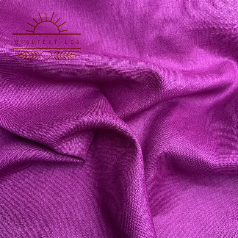 RIGU Textiles Pure Linen Fabric In Stock High Quality Solid Colors 100% Linen Fabric For Clothing