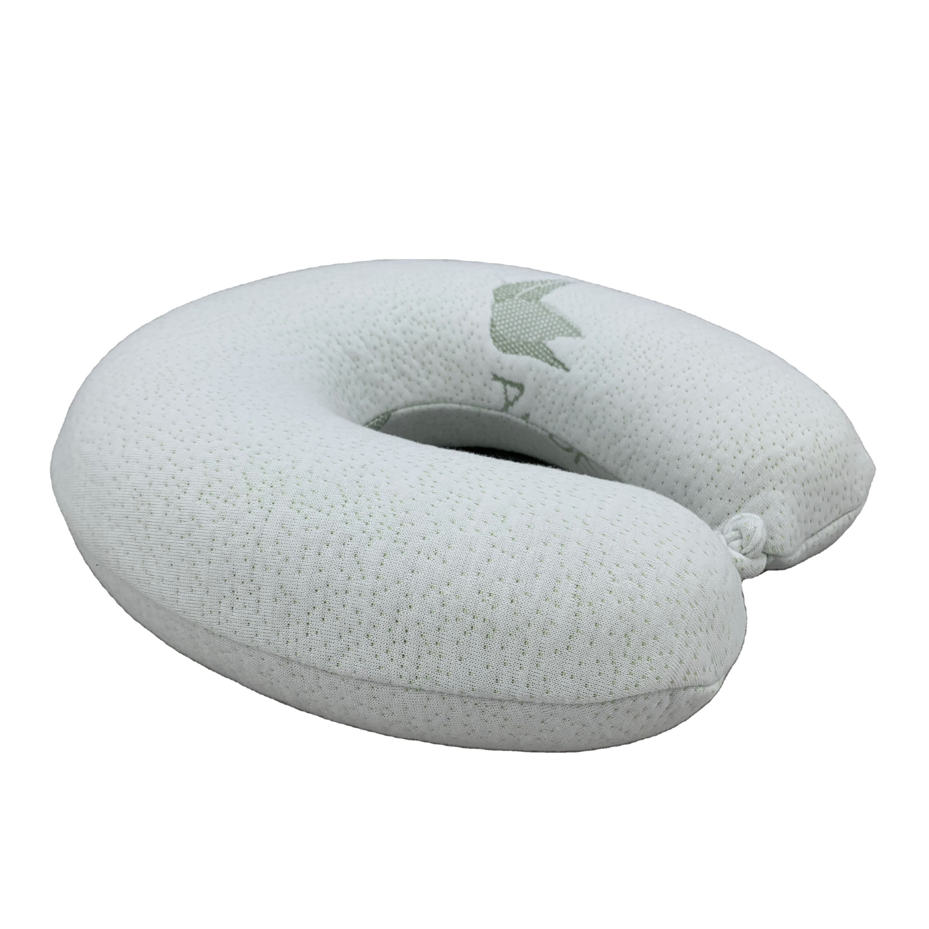 airplane stress relief cervical headrest ergonomic U shape Neck support memory foam travel pillow with adjustable strap