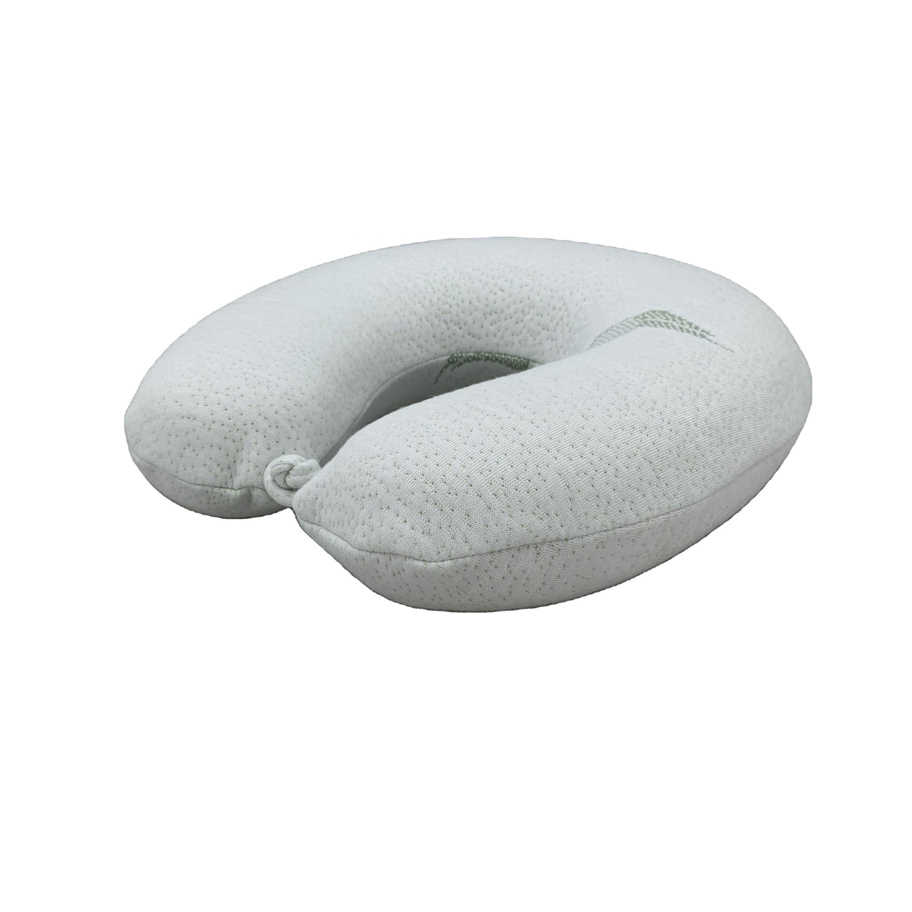 airplane stress relief cervical headrest ergonomic U shape Neck support memory foam travel pillow with adjustable strap