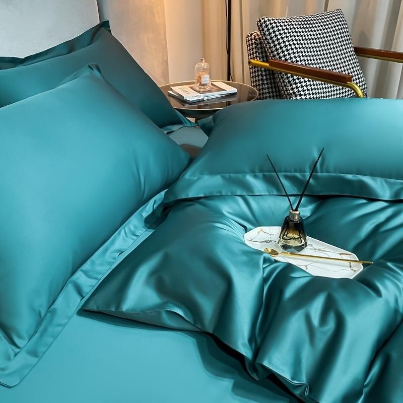 Plain Silky Soft Duvet Cover Set Eco Friendly Silky Soft 100% Organic Bamboo Bedding Sheets and Duvet Cover Sets with Pillowcase