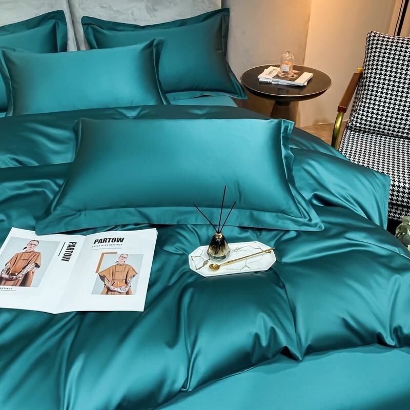 Plain Silky Soft Duvet Cover Set Eco Friendly Silky Soft 100% Organic Bamboo Bedding Sheets and Duvet Cover Sets with Pillowcase