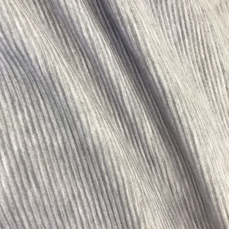 New Products 2023 China Supplier Soft High Stretch jacquard 100% polyester Ribbed Fabric For Mattress