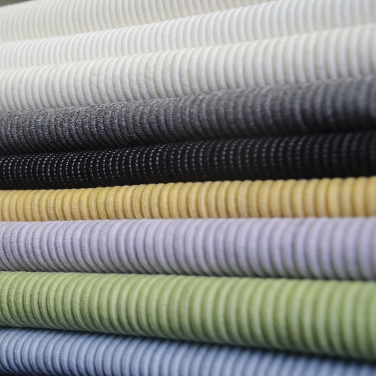 New Products 2023 China Supplier Soft High Stretch jacquard 100% polyester Ribbed Fabric For Mattress