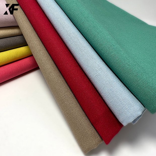 60% Poly 20% Cotton 20% Linen Clothing Fabric Upholstery Wallpaper Soft Cotton Linen Fabric 185GSM