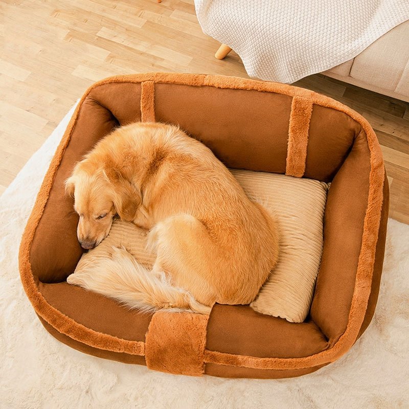 Wholesale Pet Supplies Washable Luxury Large Durable Comfy Calming Cute Big Cat Pet Dog Bed With Removable Cover