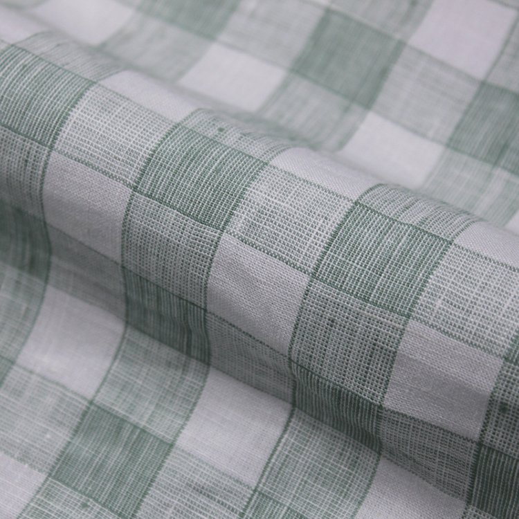 High Quality 100% Linen Yarn-dyed stripes soft touch hang down feeling fabric for dress