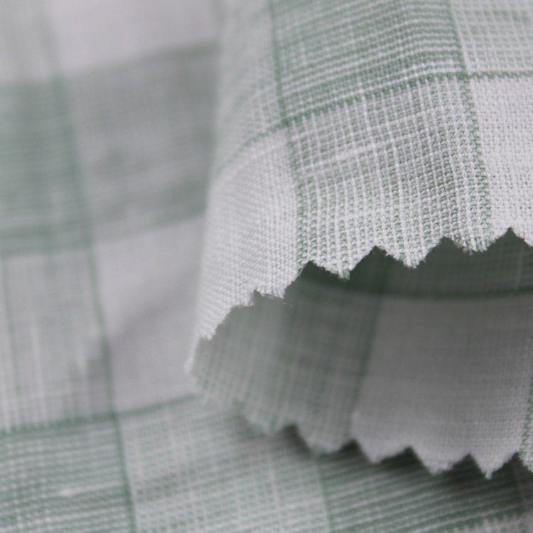 High Quality 100% Linen Yarn-dyed stripes soft touch hang down feeling fabric for dress