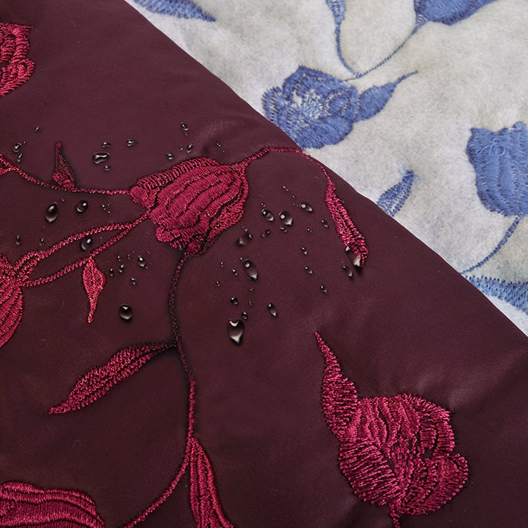 Fashion 100% polyester 300T pongee flower design quilting fabric for winter coat