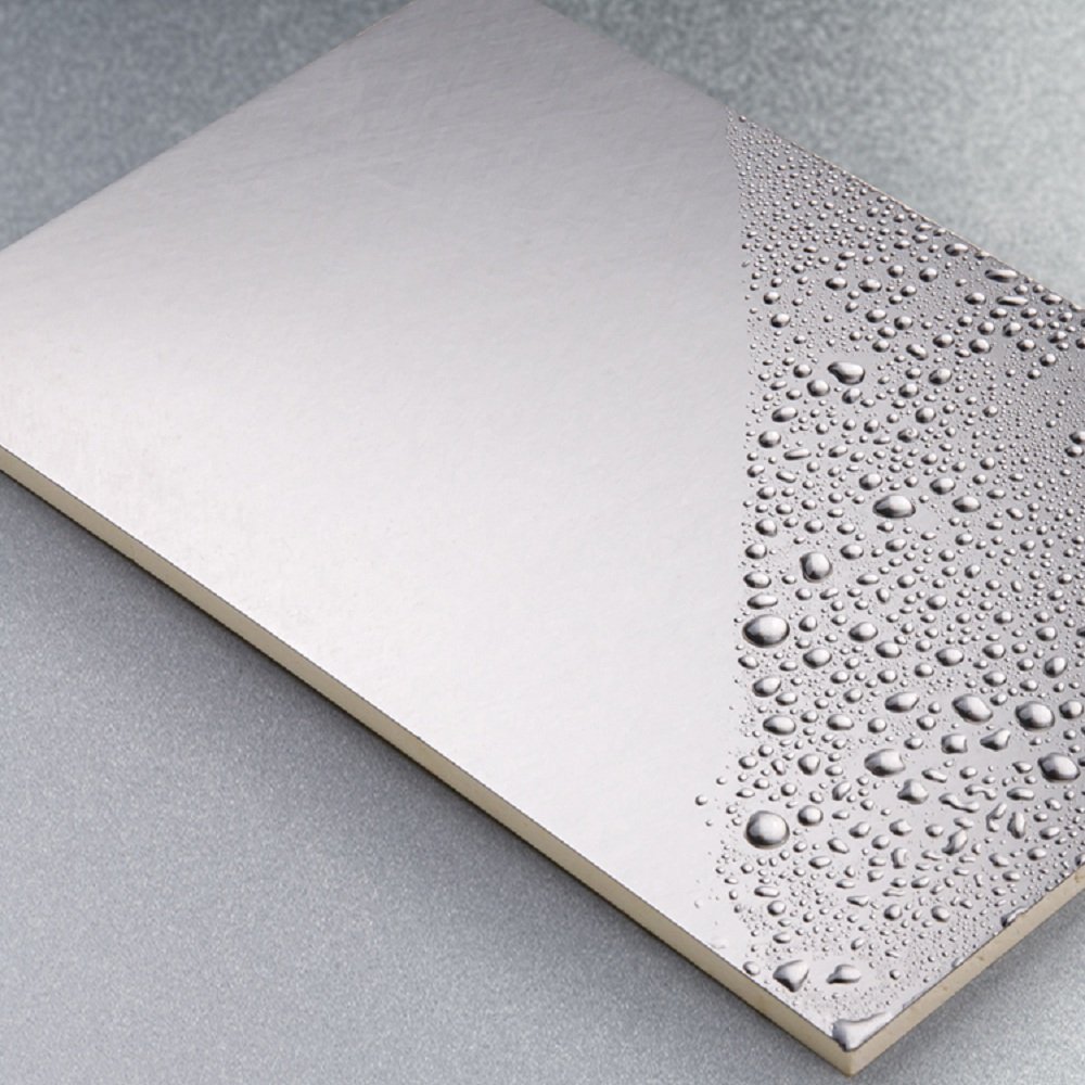 Interior Decoration Co-extruded WPC Plate Brushed Metal Texture PVC Anti-scratch Bamboo Charcoal Fiber Board Mirror Wall Panel