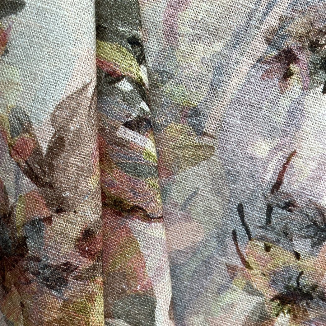 Hot Selling High Quality Breathable Digital Printing Microfiber Linen Digital Printing Fabric Viscose Linen for Dress