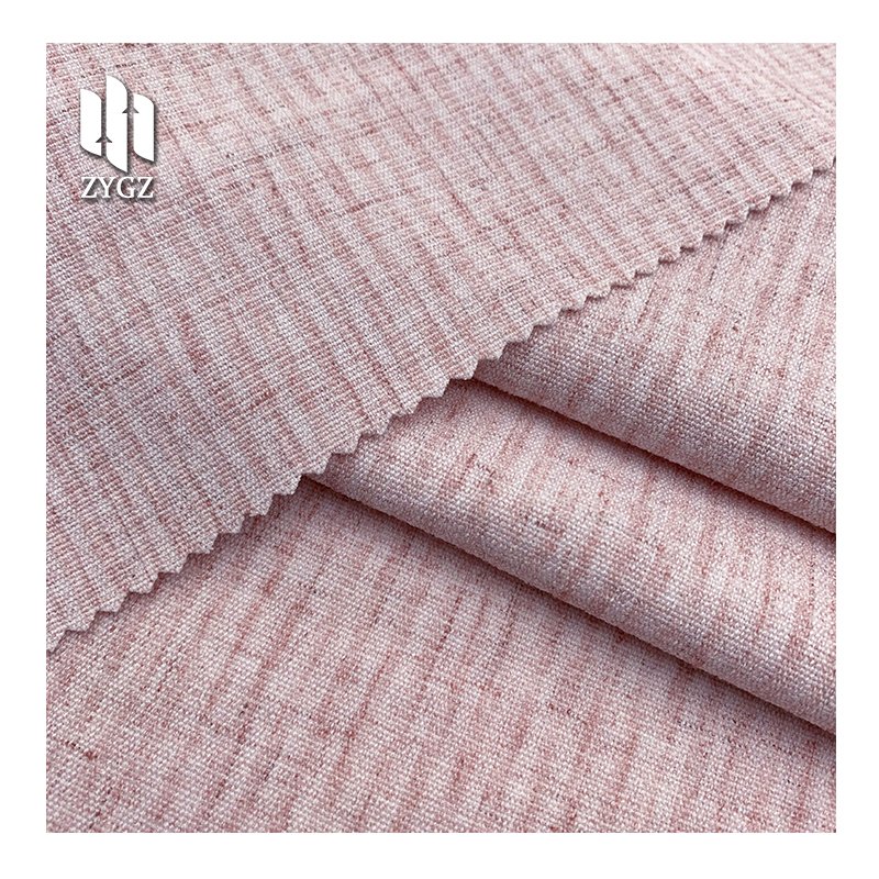 Fashion Linen Polyester Blending-spun Stripe Stretch Fabric Wholesale for Autumn Women's Dress Clothing T-shirt
