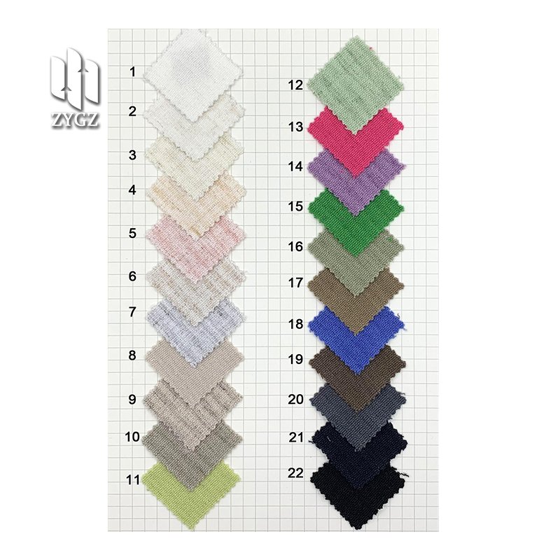 Fashion Linen Polyester Blending-spun Stripe Stretch Fabric Wholesale for Autumn Women's Dress Clothing T-shirt